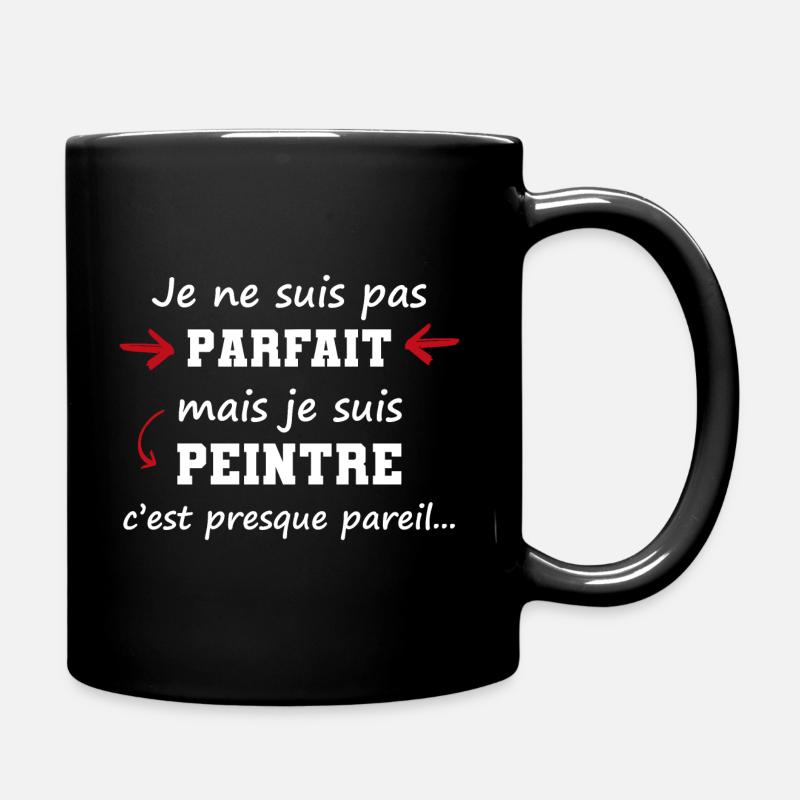 pas parfait mais peintre | peinture bâtiment art - Mug uni - noir