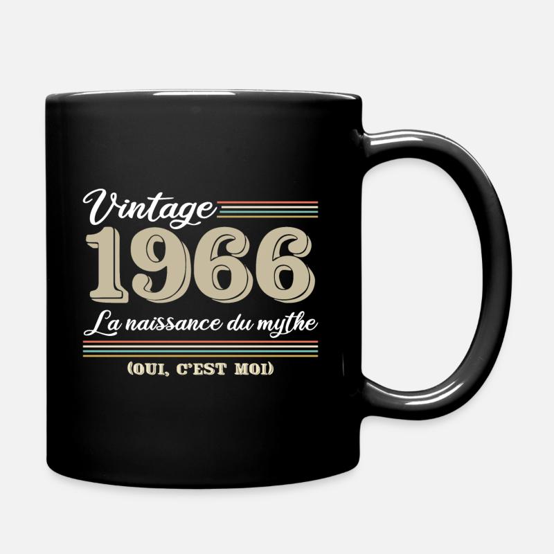 1966 année de naissance et cadeau d'anniversaire d - Mug uni - noir