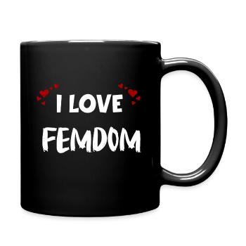 Femdom Domina Dominant Beta Sklave Geschenk - Tasse einfarbig - Schwarz - Rechts