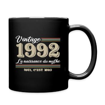 1992 année de naissance et cadeau d'anniversaire d - Mug uni - noir - Droite