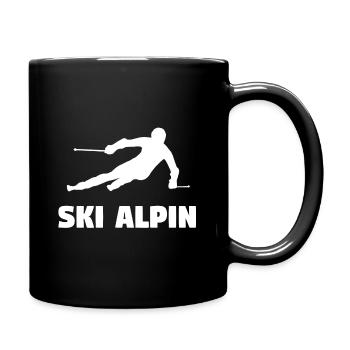 ski alpin - Tasse einfarbig - Schwarz - Rechts