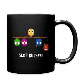 Stop Bullying anti-harcèlement pression de groupe oiseaux - Mug uni - noir - Droite