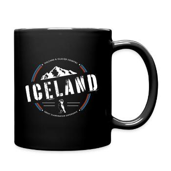 Iceland - Vulcano and Glacier - Full Colour Mug - black - Right