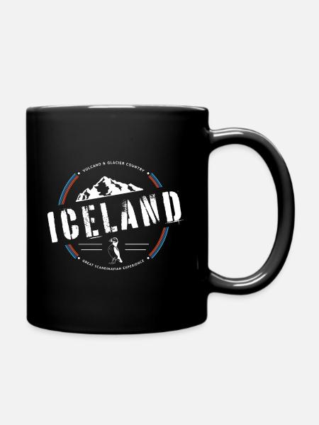Islande - Vulcano et Glacier - Mug uni - noir