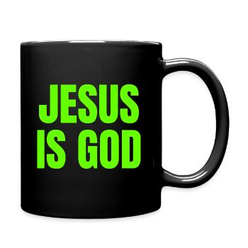 Jesus Is God - Christian Motivational Quotes - Full Colour Mug - black - Right