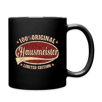 Hausmeister 100% Original Hausmeister - Tasse einfarbig - Schwarz - Rechts