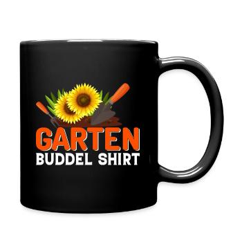 Garten buddel Shirt Hobbygärtner - Tasse einfarbig - Schwarz - Rechts