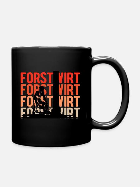 Forstwirt Holzfäller Kettensäge Förster - Tasse einfarbig - Schwarz