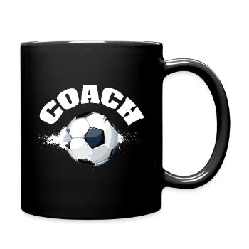 Fußballtrainer - Tasse einfarbig - Schwarz - Rechts