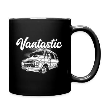Van Life Motorhome Camping Freugeist Travel - Full Colour Mug - black - Right