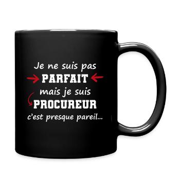 Cadeau pour procureur | pas parfait mais procureur - Mug uni - noir - Droite