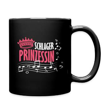 Schlager Prinzessin / Schlager Party, Volsmusik - Tasse einfarbig - Schwarz - Rechts