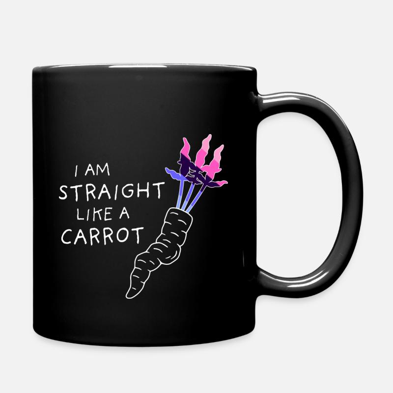 omni pride - droit comme une carotte - blanc - Mug uni - noir