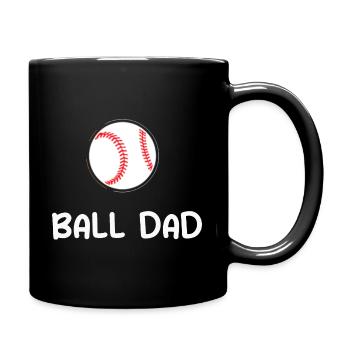 Ball Papa Baseball Fan Papa Baller Softball Opa Li - Tasse einfarbig - Schwarz - Rechts