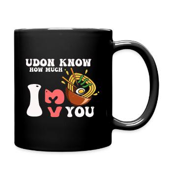 Udon sait combien je t’aime Noodles Pun Japon - Mug uni - noir - Droite