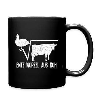 Ente Wurzel Aus Kuh Mathematik Mathe Lehrer - Tasse einfarbig - Schwarz - Rechts
