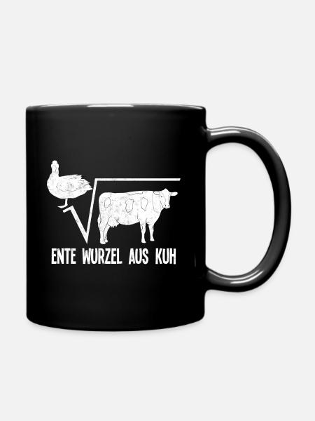 Ente Wurzel Aus Kuh Mathematik Mathe Lehrer - Tasse einfarbig - Schwarz