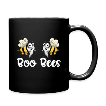 Boo abeilles blanches - Mug uni - noir - Droite