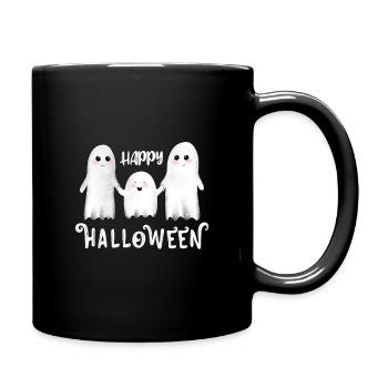 Bonne famille fantôme d’Halloween - Mug uni - noir - Droite