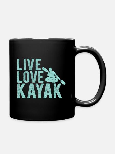 Paddel-Boot Kanu-Fahrer Für Kajak - Tasse einfarbig - Schwarz