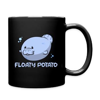 Floaty Potato Manatee Marine Marine Biologist - Full Colour Mug - black - Right