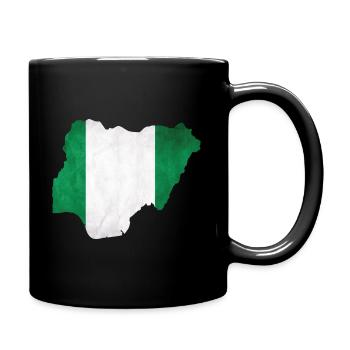 Nigeria - National border in national flag - Full Colour Mug - black - Right