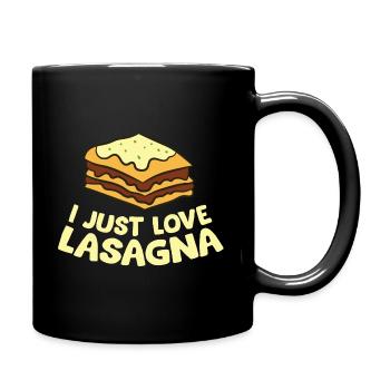 Lasagna - I just love Lasagna - Full Colour Mug - black - Right