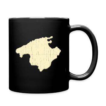 Mallorca Umriss - Tasse einfarbig - Schwarz - Rechts