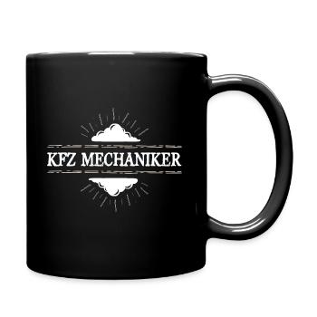 KFZ Mechaniker Beruf - Tasse einfarbig - Schwarz - Rechts