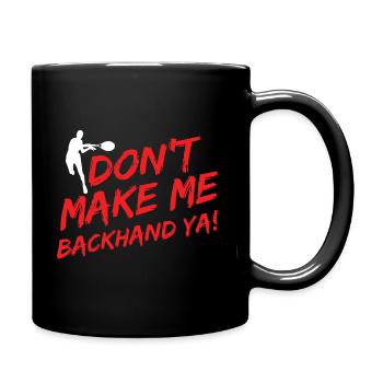 Tennisplatz Spruch Für Tennis - Tasse einfarbig - Schwarz - Rechts