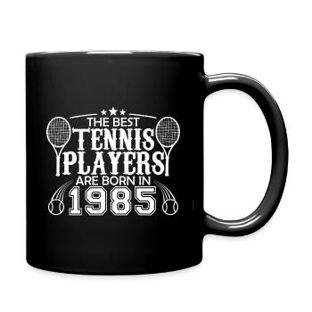 1985 joueur tennis | cadeau joueur de tennis 1985 - Mug uni - noir - Droite