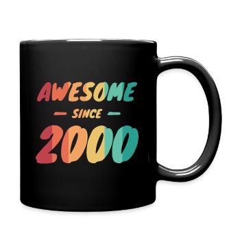 Awesome Since 2000 Geschenkidee Vintage - Tasse einfarbig - Schwarz - Rechts