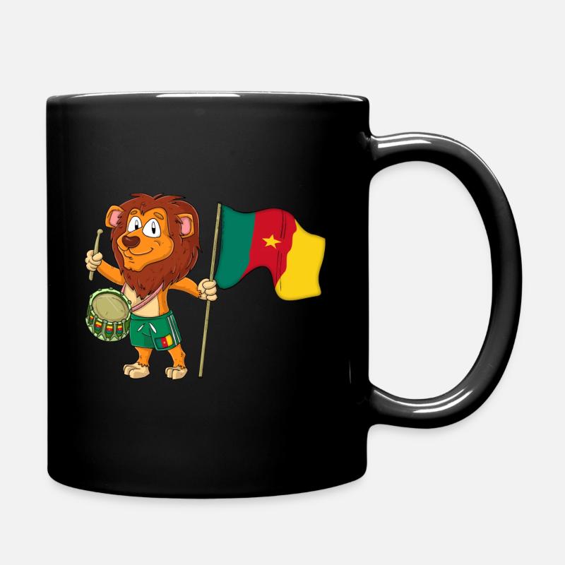Lion avec le drapeau camerounais - Mug uni - noir