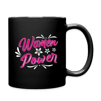 Girls Frauentag Frauenpower 8.März Weltfrauentag - Tasse einfarbig - Schwarz - Rechts