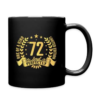 72 years birthday gift 72 years - Full Colour Mug - black - Right