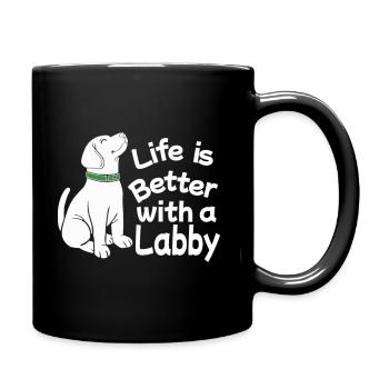 Labrador Dog Dog owner Mistress Mr. Wau - Full Colour Mug - black - Right