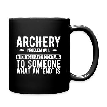 Bogenschießen Archery - Tasse einfarbig - Schwarz - Rechts