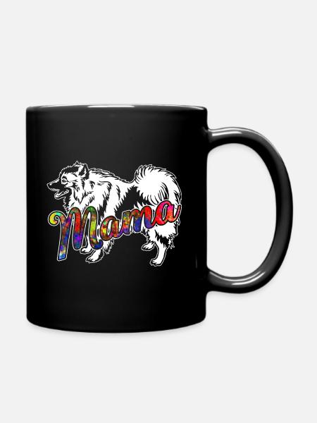 Keeshond Keeshond Mama - Full Colour Mug - black