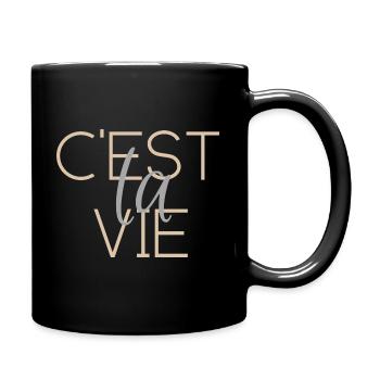 That's life - Ces't la Vie - Full Colour Mug - black - Right