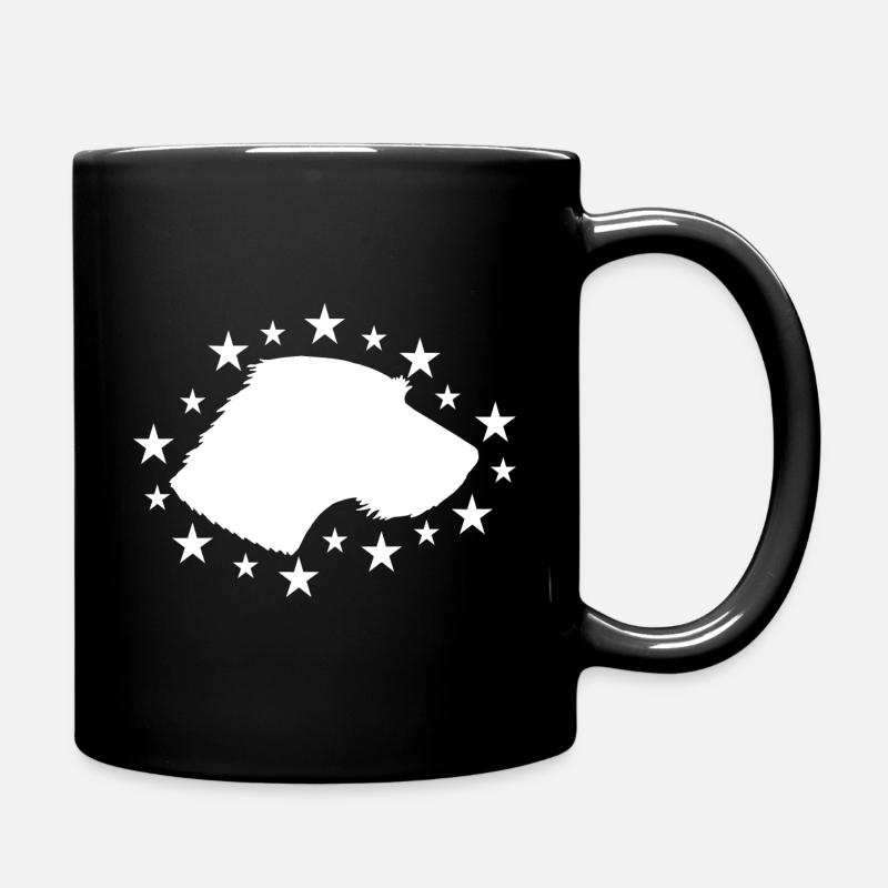 Rauhaardackel - Tasse einfarbig - Schwarz