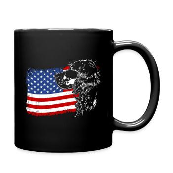 Gordon Setter Amérique Flag Dogs Wilsigns - Mug uni - noir - Droite