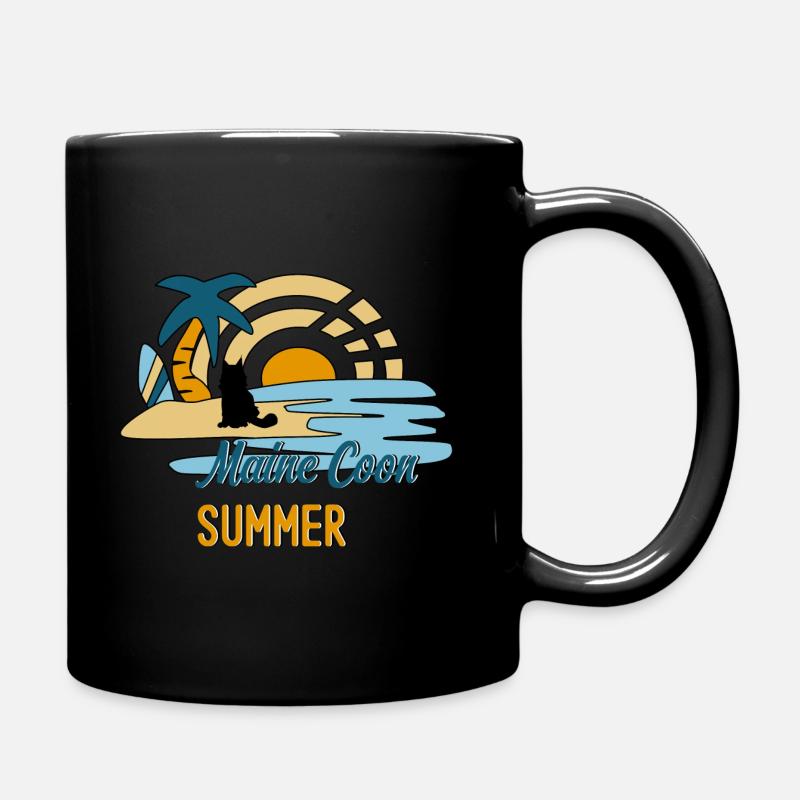 Maine coon summer - Full Colour Mug - black