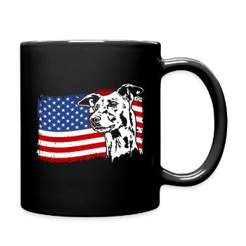 Greyhound America Flag Greyhound Dogs Wilsigns - Mug uni - noir - Droite