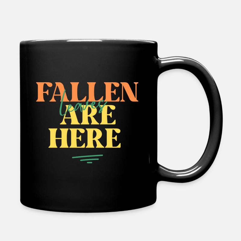 Gefallenes Laub ist da - Tasse einfarbig - Schwarz