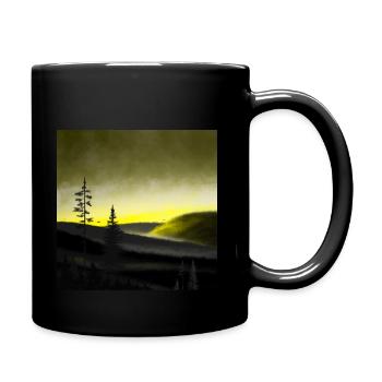Paysage à la lumière du matin - Mug uni - noir - Droite