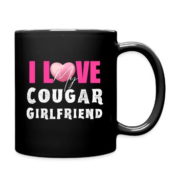 Ich liebe meine Freundin Ich liebe meine Cougar-Freundin - Tasse einfarbig - Schwarz - Rechts