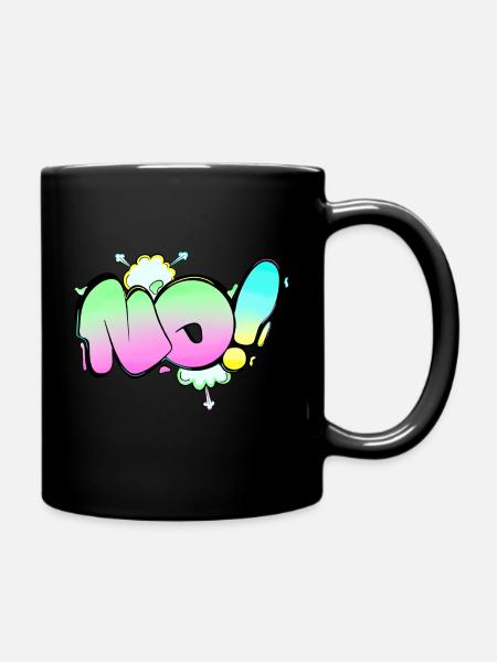 Logo Keine Aufkleber - Tasse einfarbig - Schwarz