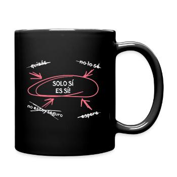 Nur ja heißt ja! - Tasse einfarbig - Schwarz - Rechts