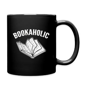 Bookaholic Buchbinder Bücherwurm - Tasse einfarbig - Schwarz - Rechts