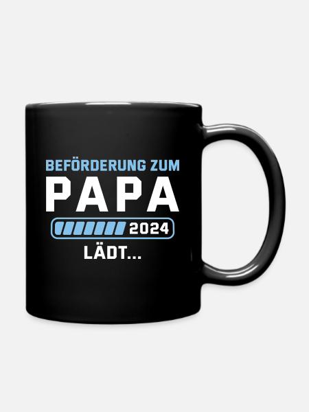 Werdender Papa 2024 Schwangerschaftsankündigung - Tasse einfarbig - Schwarz